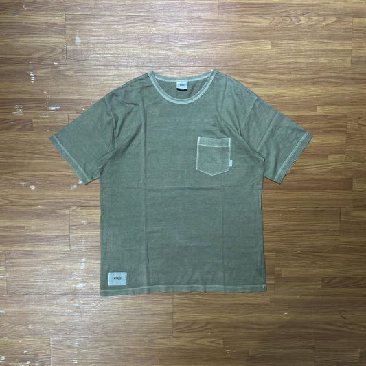 WTAPS BLANK SS 03 PIGMENT DYED / TEE. COTTON (Made in Japan) Olive Drab (Display Item)