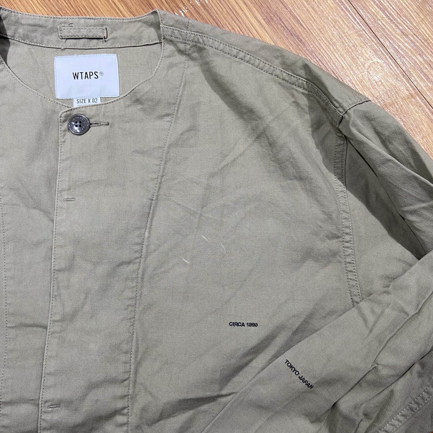 WTAPS SKIT SHIRT JACKET / COTTON. SERGE (Made in Japan) Olive Drab (Display Item)