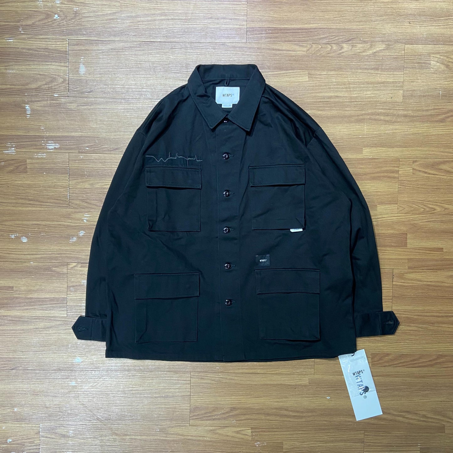 WTAPS JUNGLE 01 LS JACKET / COTTON. TWILL (Made in Japan) Black