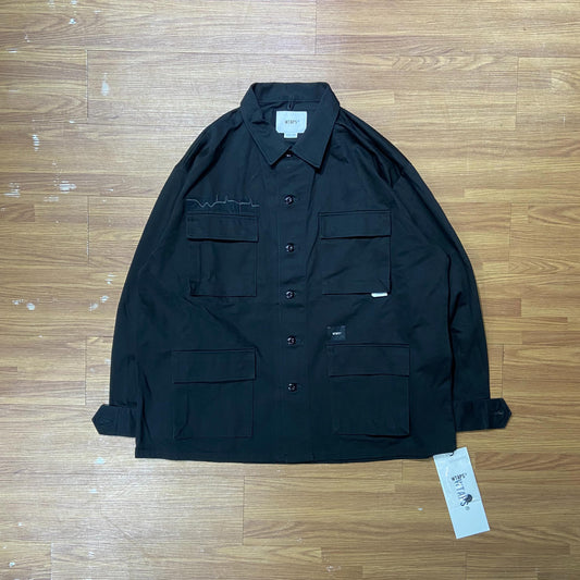 WTAPS JUNGLE 01 LS JACKET / COTTON. TWILL (Made in Japan) Black