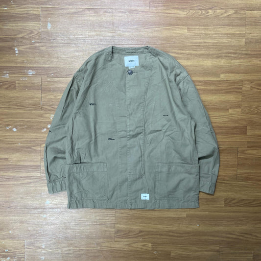 WTAPS SKIT SHIRT JACKET / COTTON. SERGE (Made in Japan) Olive Drab (Display Item)