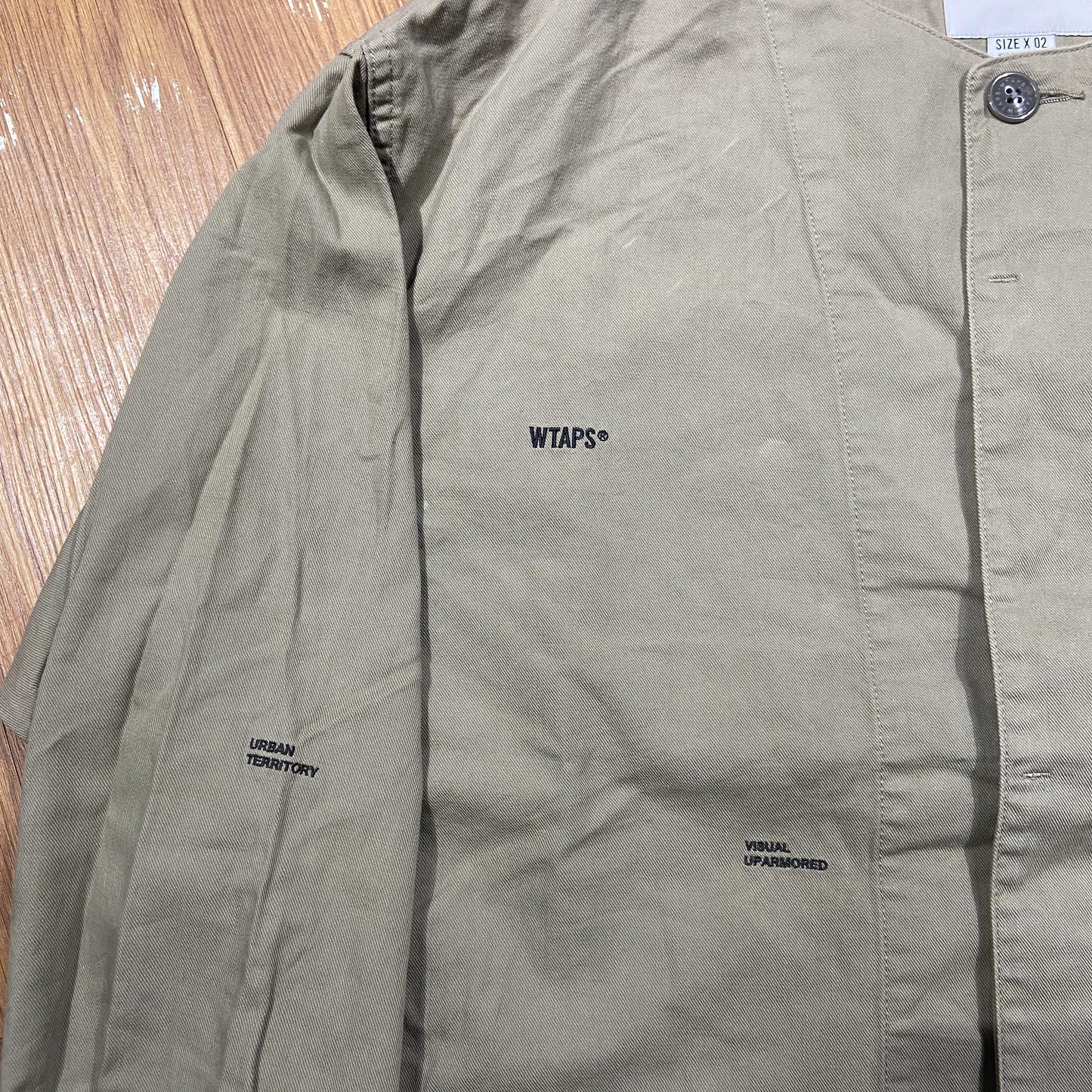 WTAPS SKIT SHIRT JACKET / COTTON. SERGE (Made in Japan) Olive Drab (Display Item)