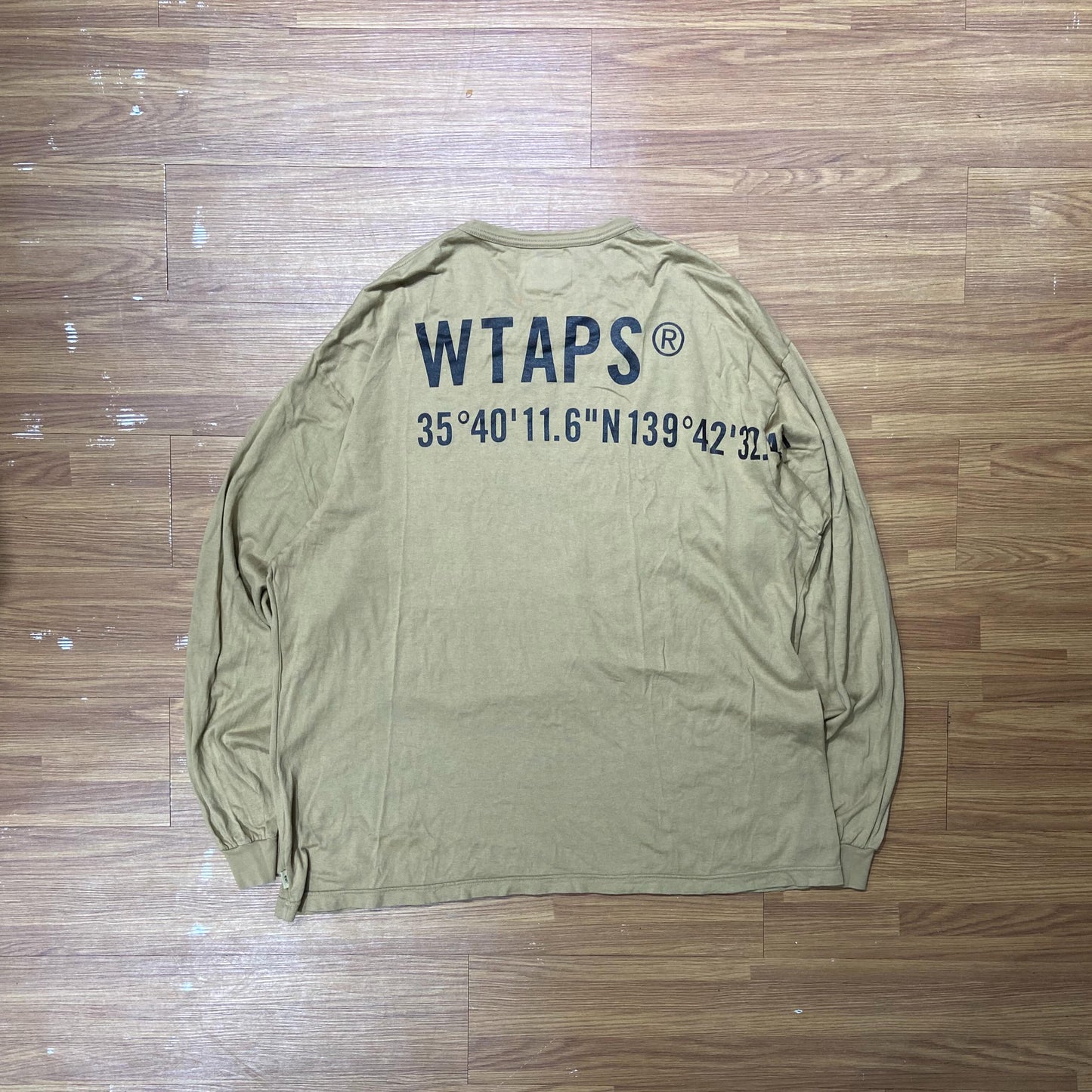 WTAPS GPS LS / TEE. COPO. (Made in Japan) Khaki (Used)