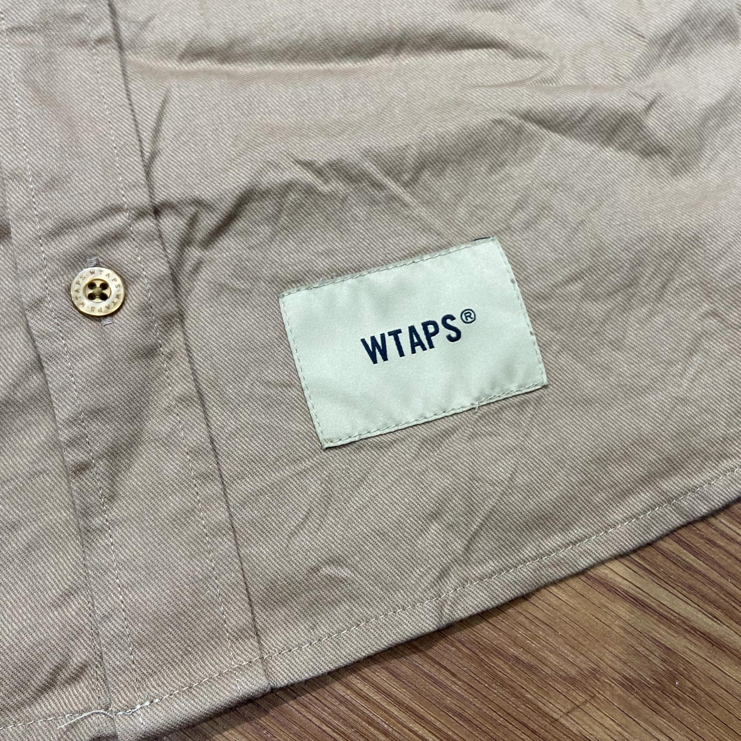 WTAPS BD 03 SHIRT LS / COTTON. TWILL (Made in Japan) Khaki (Display Item)