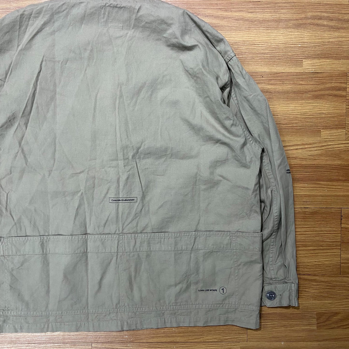 WTAPS SKIT SHIRT JACKET / COTTON. SERGE (Made in Japan) Olive Drab (Display Item)