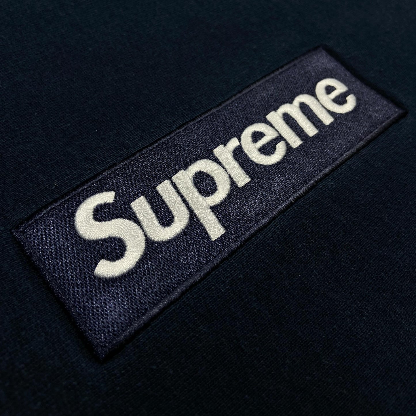 Supreme Box Logo Sweatshirt (Made in Canada) Navy (Used)