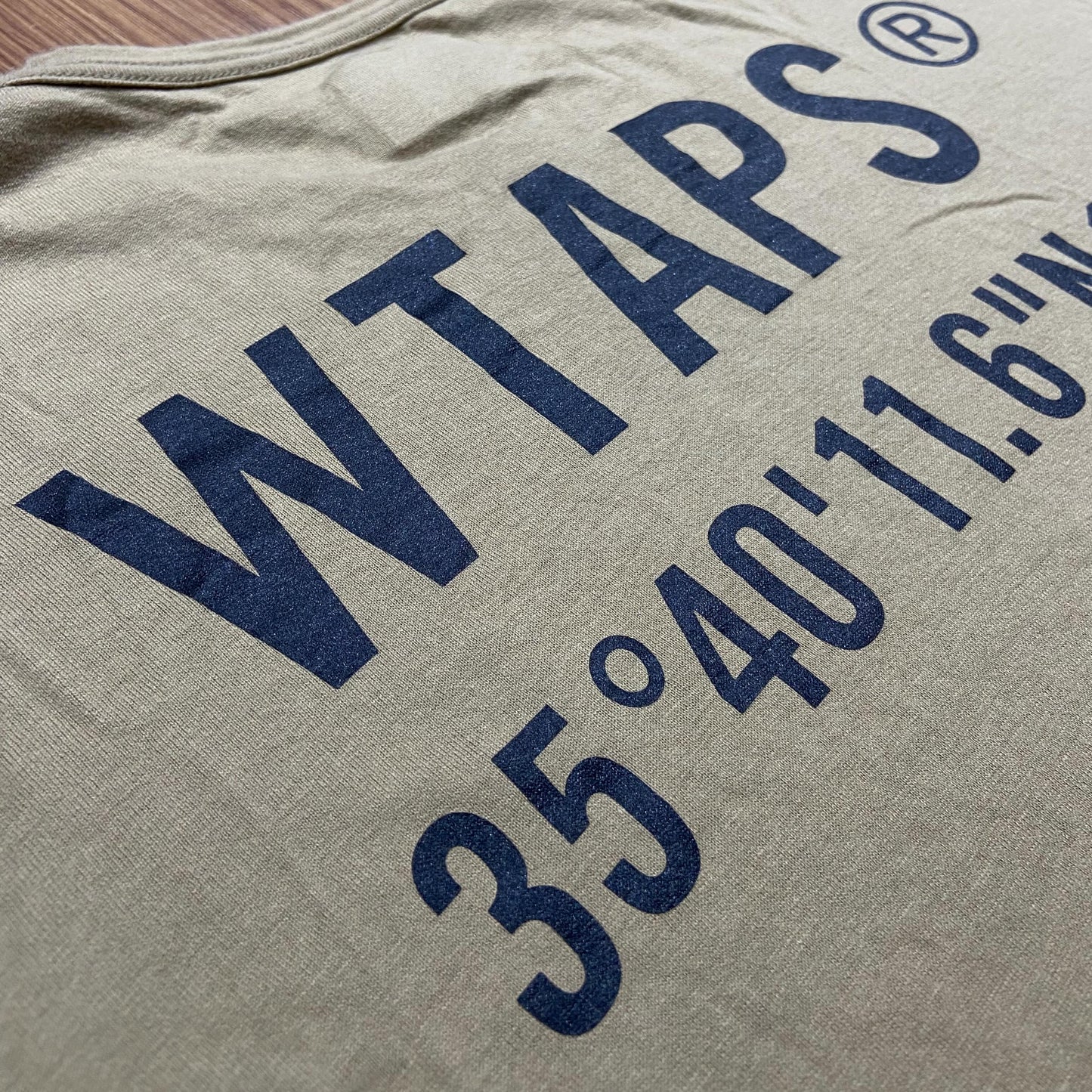 WTAPS GPS LS / TEE. COPO. (Made in Japan) Khaki (Used)