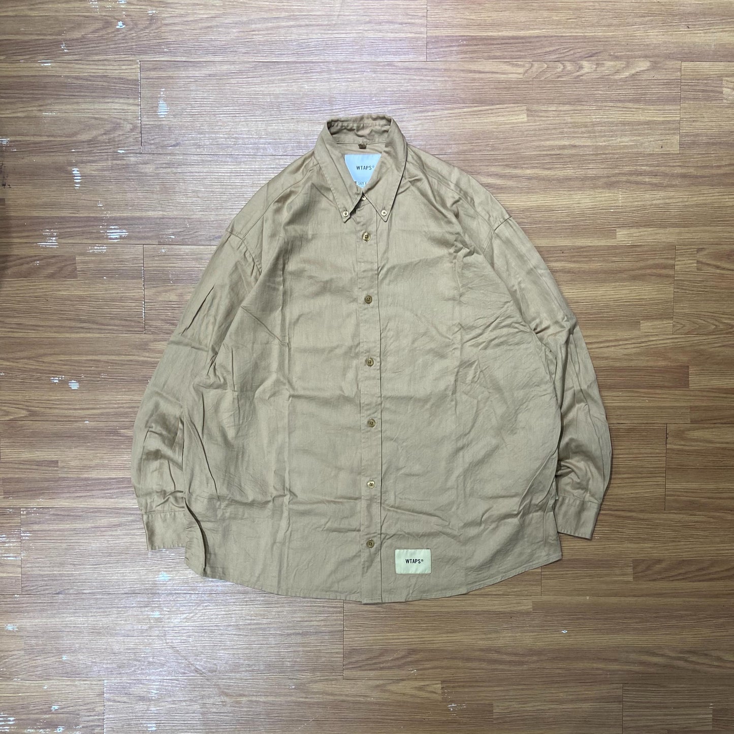WTAPS BD 03 SHIRT LS / COTTON. TWILL (Made in Japan) Khaki (Display Item)
