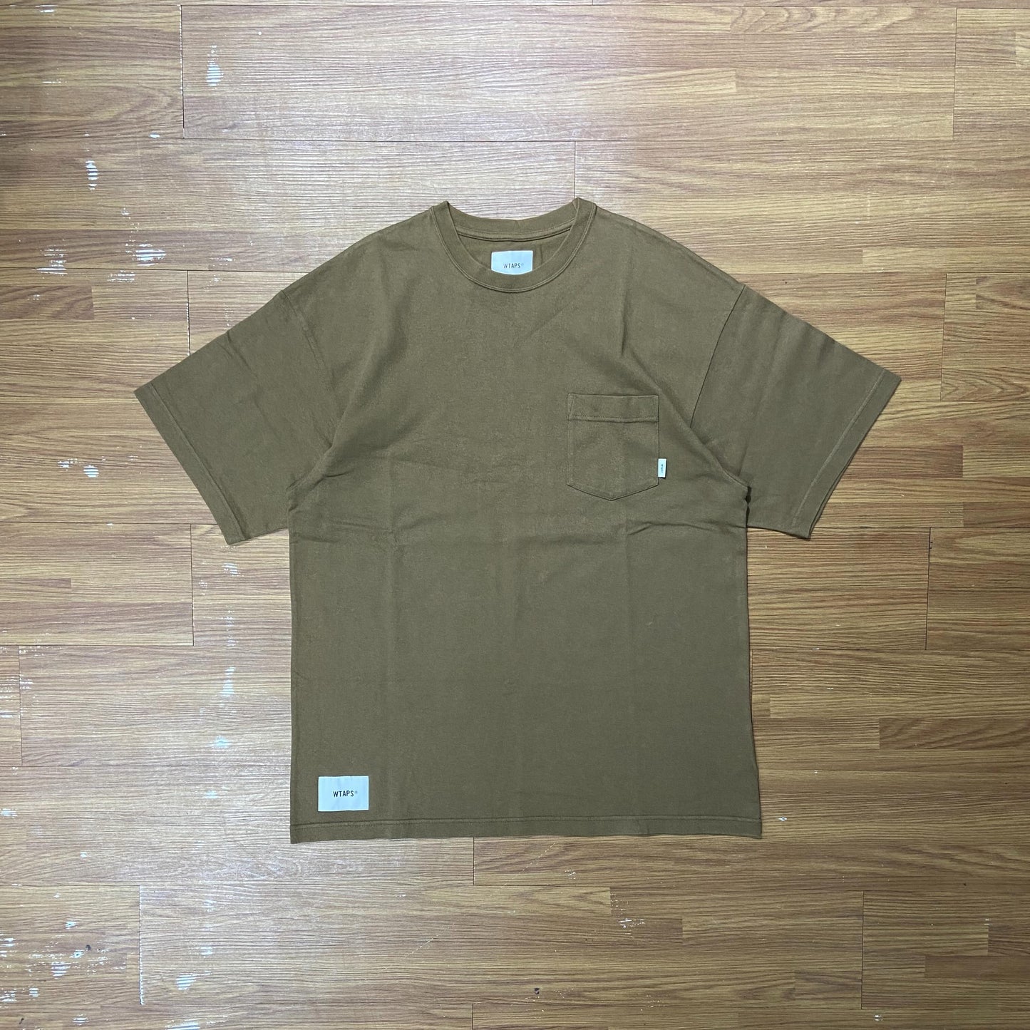 WTAPS AII POCKET SS / TEE COTTON. (Made in Japan) Olive Drab (Display Item)