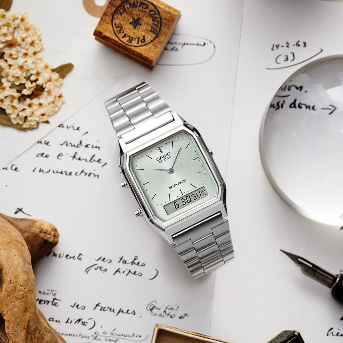 Preorder 預訂 Casio 復古方型時計 AQ-230A-7A