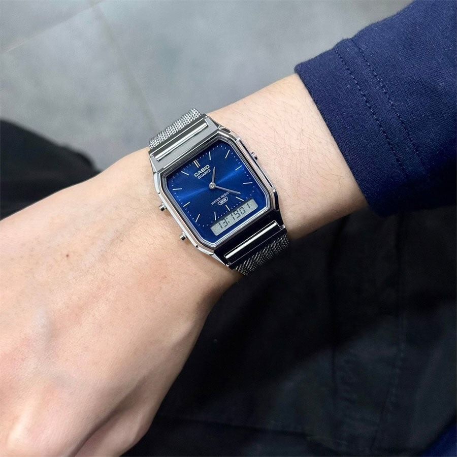 Preorder 預訂 Casio 復古方型時計 AQ-230EM-2A