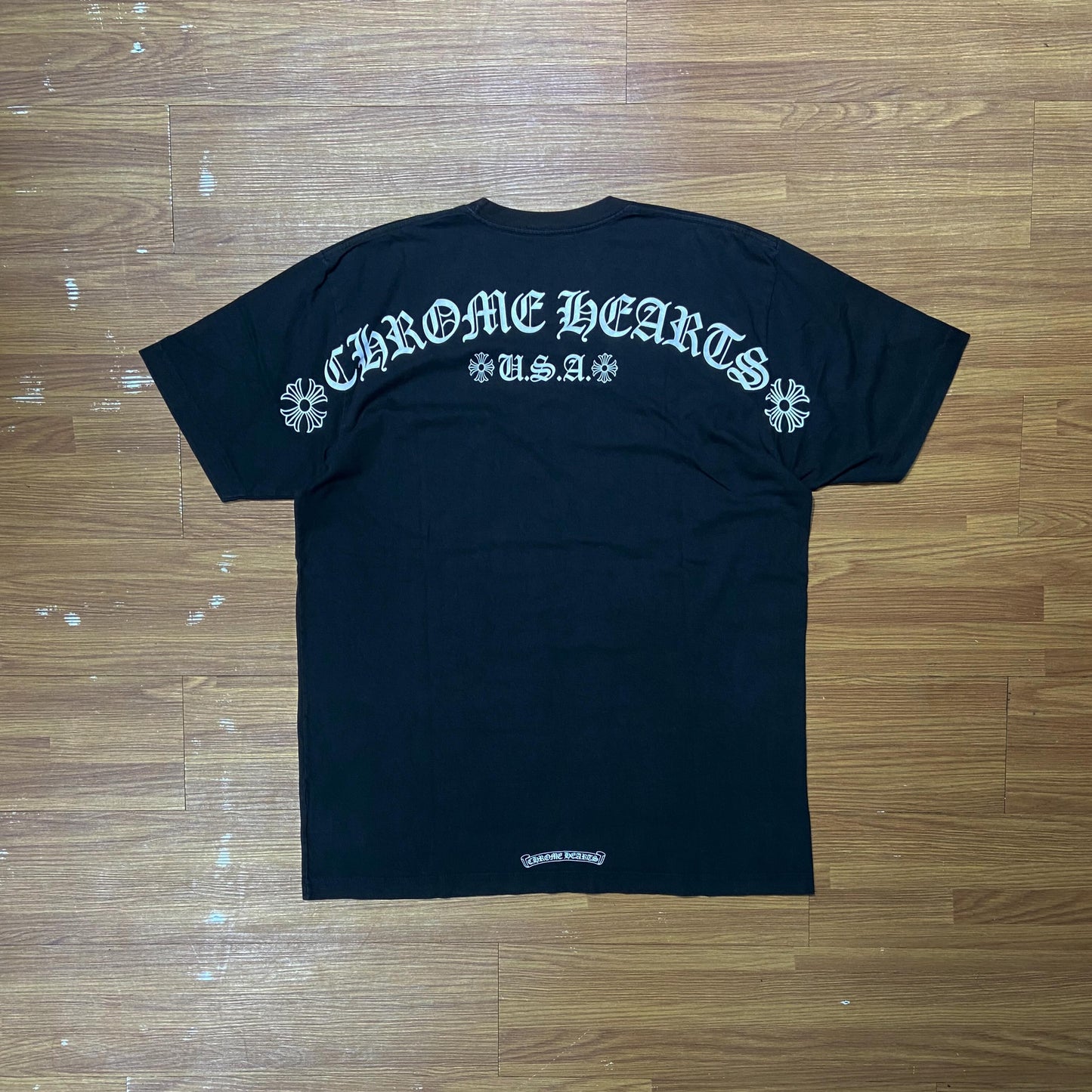 Chrome Hearts Scripts Logo Tee (Made in USA) Black (Used)
