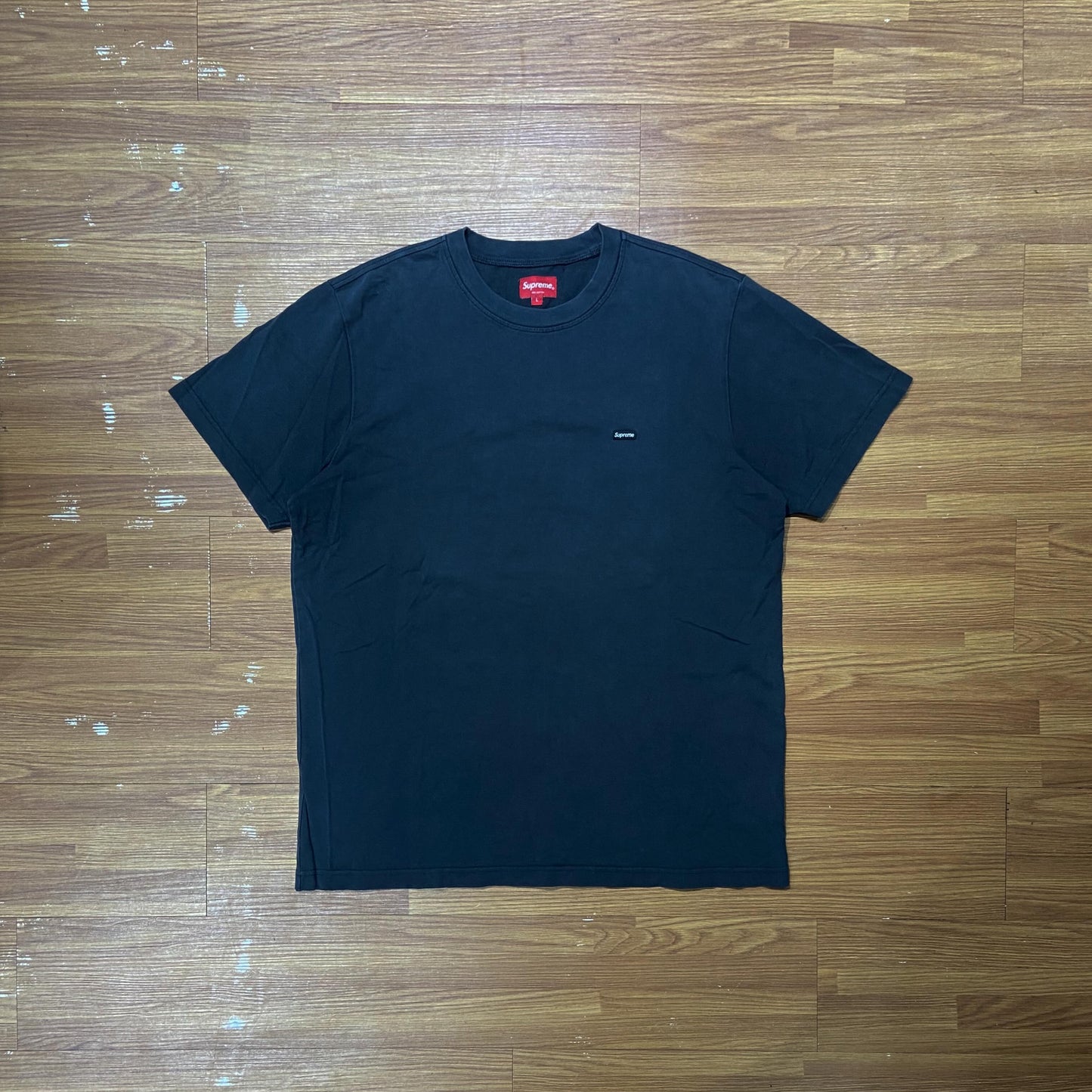 Supreme Small Box Box Tee Black (Used with repair)