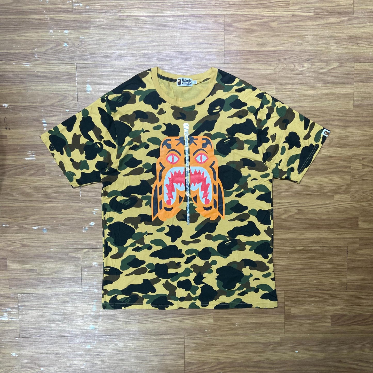 A Bathing Ape (BAPE) 1st Camo Tiger Tee (Made in Japan) Yellow Camo (Display Item)