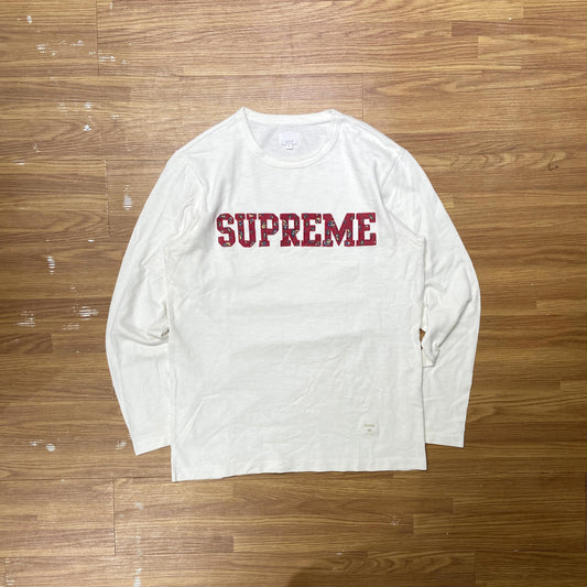 Supreme Paisley Athletic Tee LS White (Used)