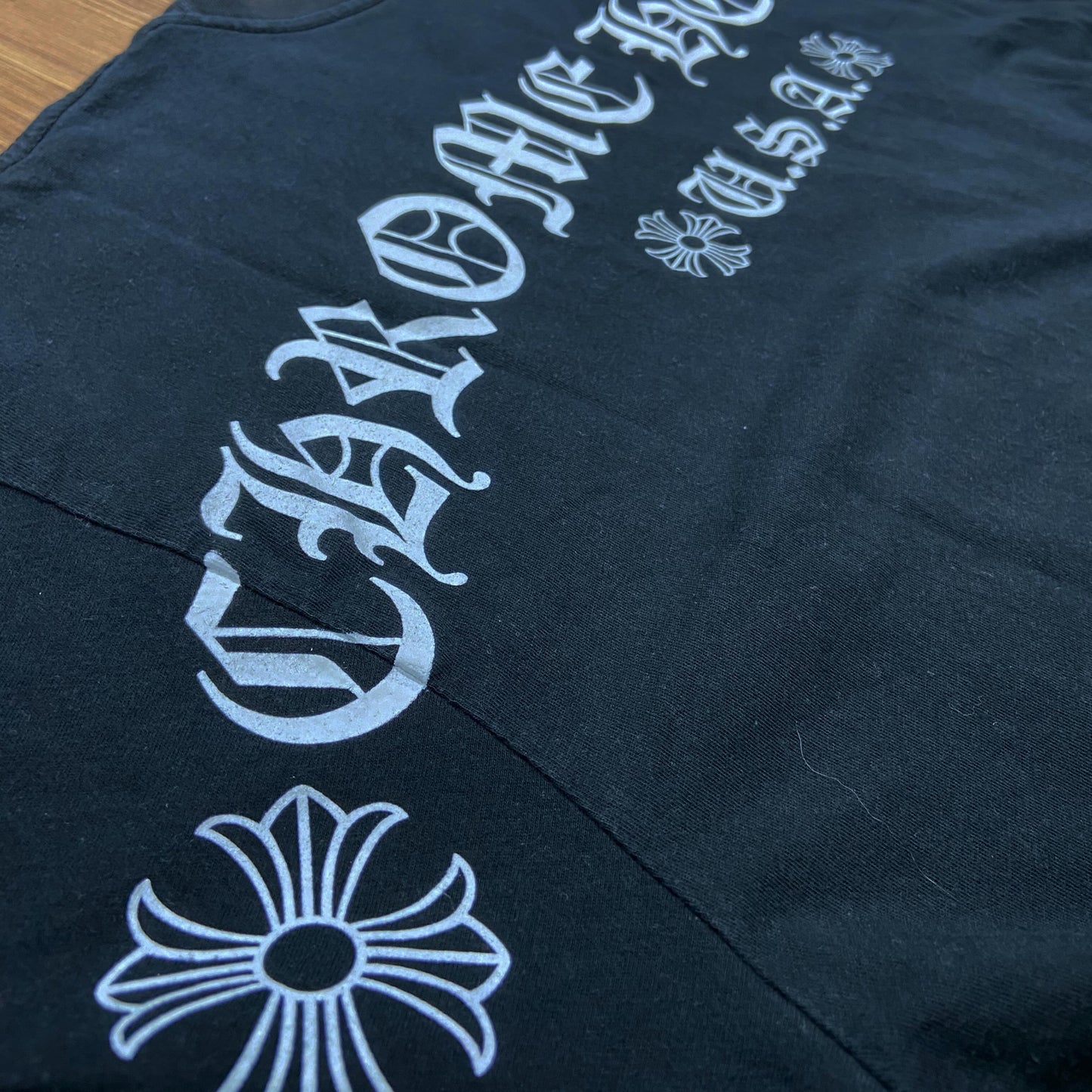 Chrome Hearts Scripts Logo Tee (Made in USA) Black (Used)