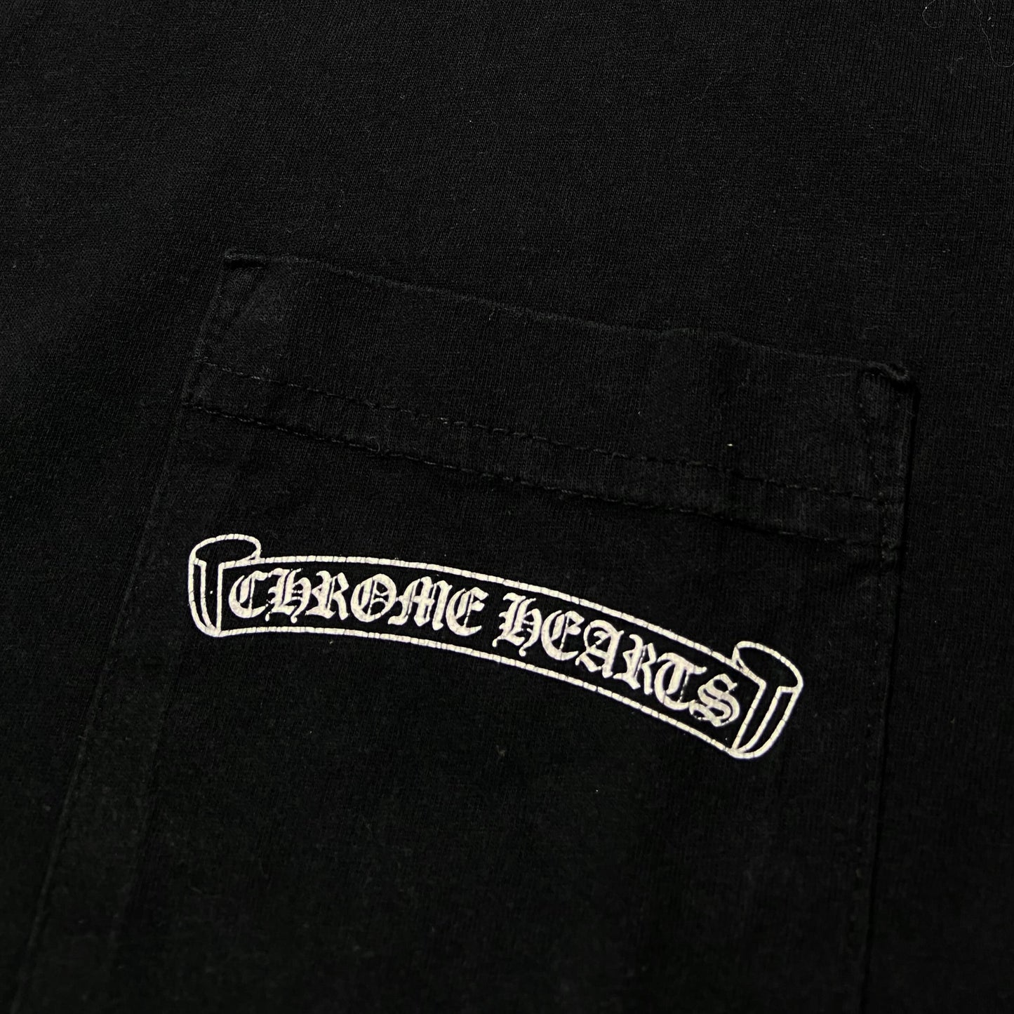 Chrome Hearts Scripts Logo Tee (Made in USA) Black (Used)