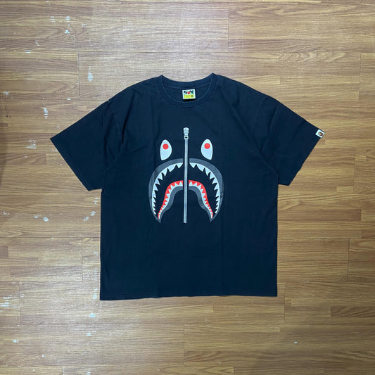 A Bathing Ape (BAPE) Shark Head Tee (Made in Japan) Black (Used)