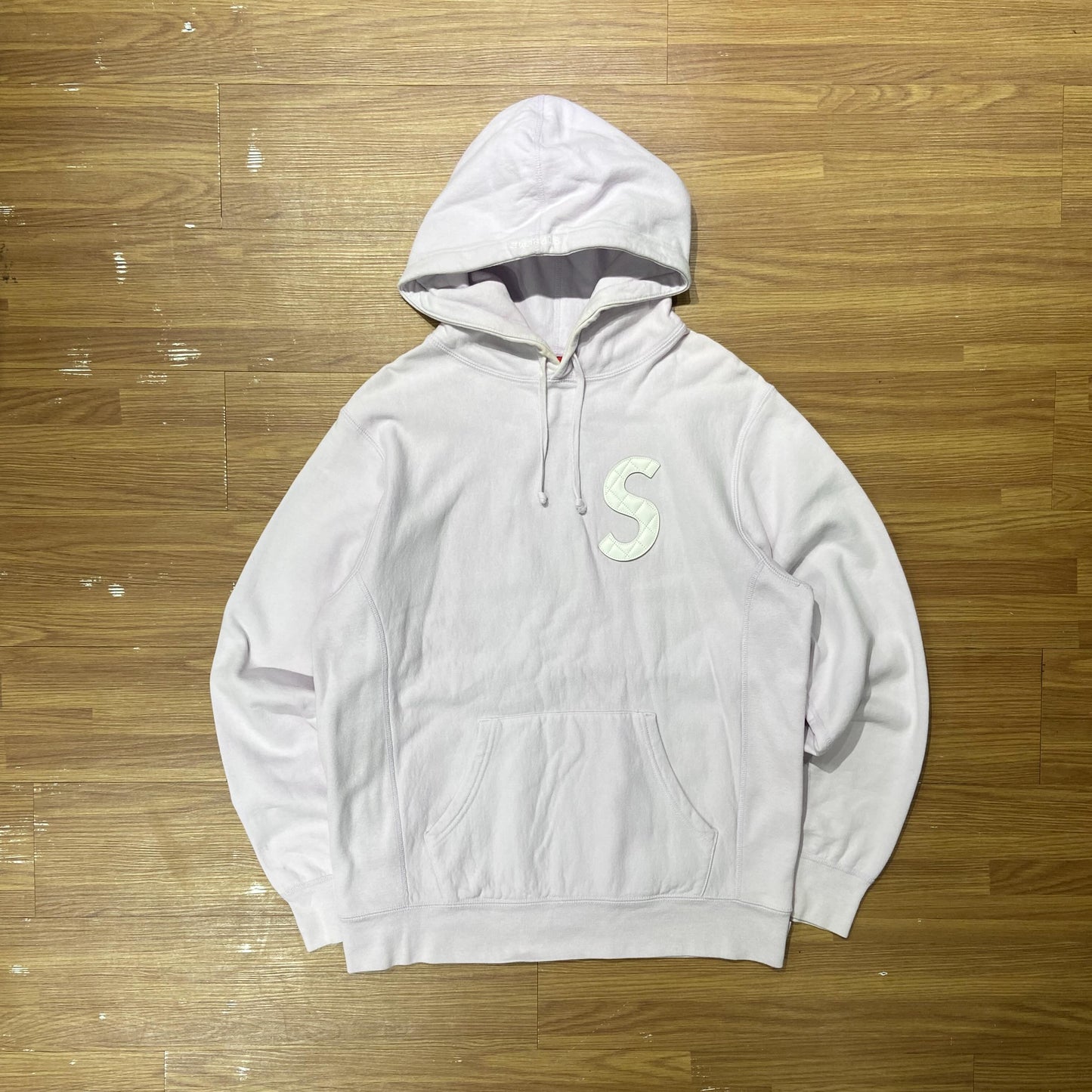 Supreme S Logo Hooded Sweatshirt (Made in Canada) Pink (Used)