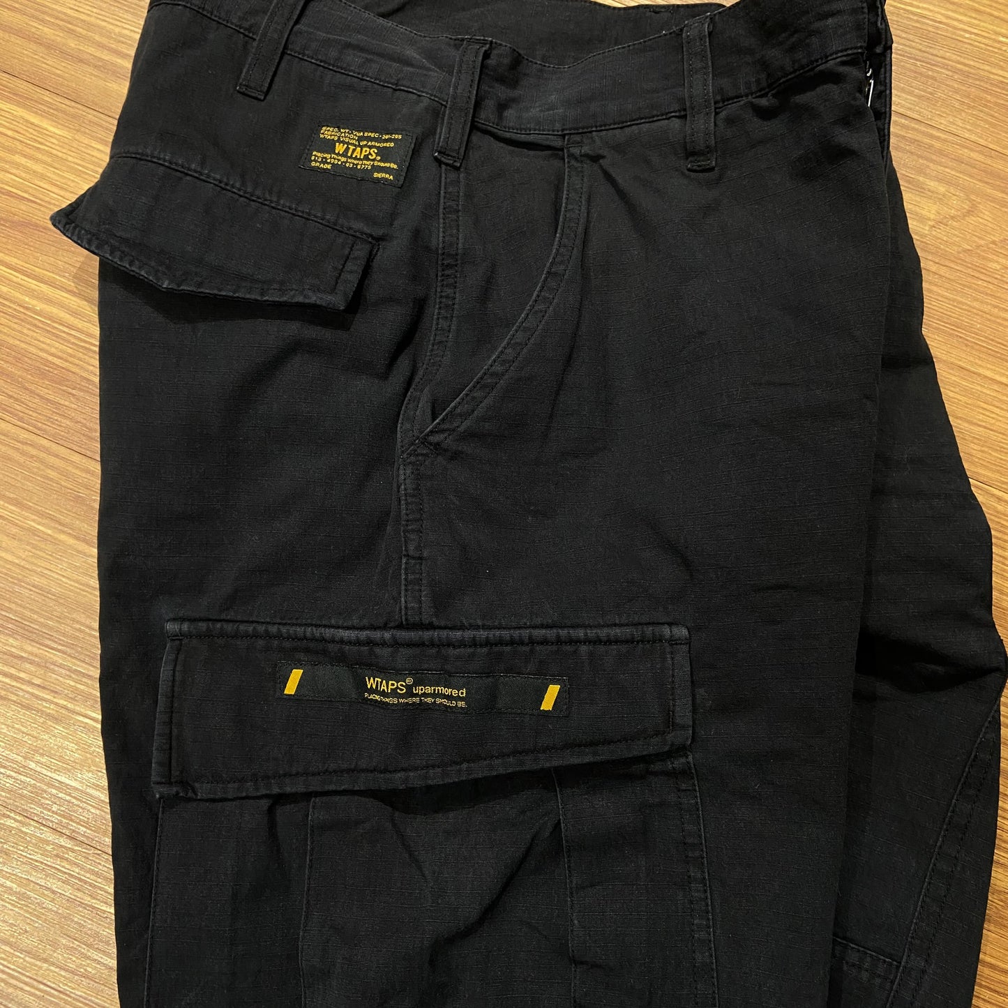 WTAPS JUNGLE STOCK TROUSERS / COTTON. RIPSTOP (Made in Japan) Black (Used)