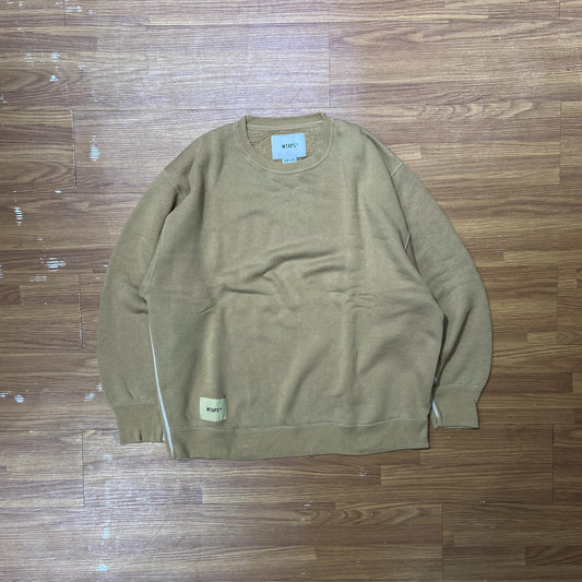 WTAPS BLANK 02 / COTTON. CREWNECK (Made in Japan) Olive Drab (Display Item)