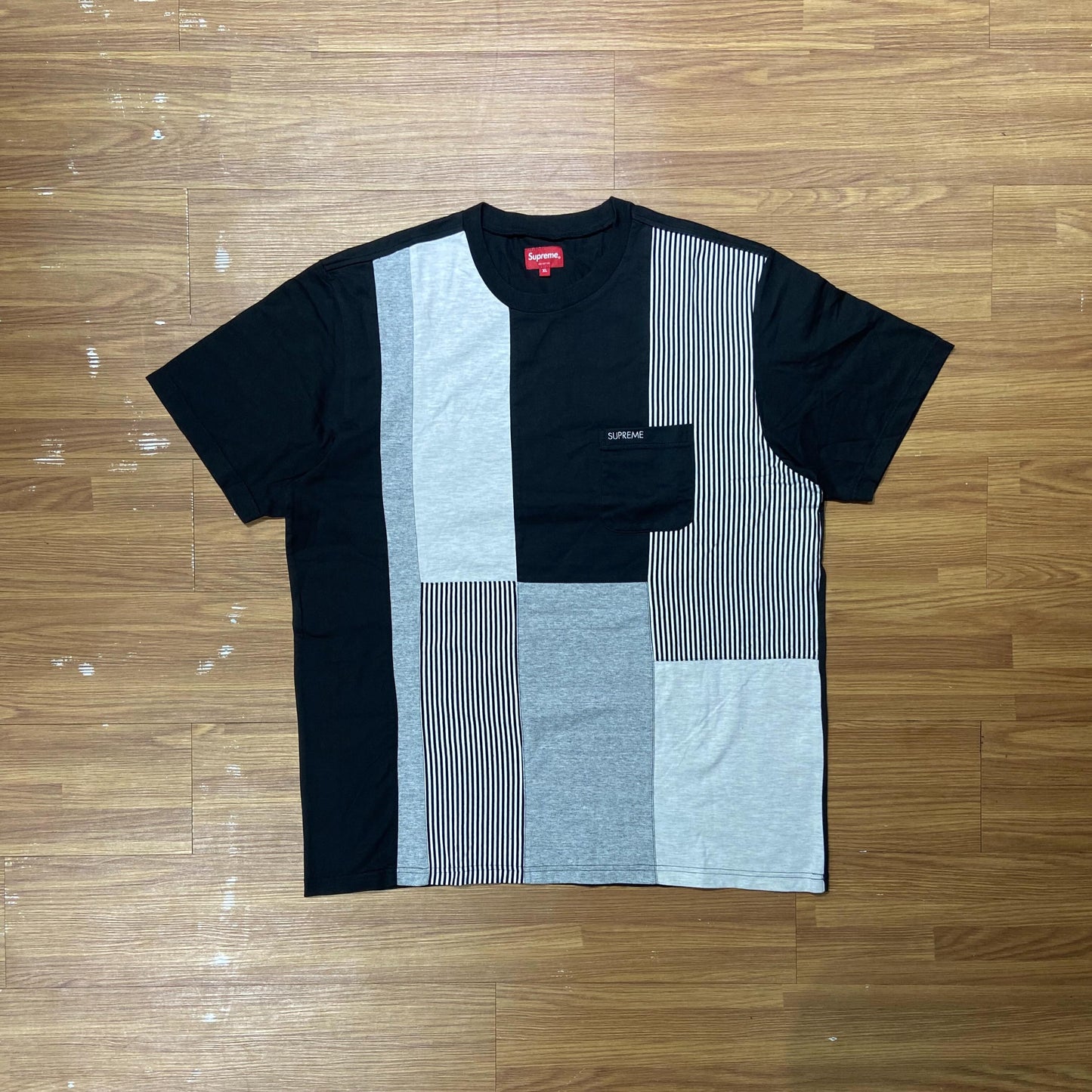 Supreme Patchwork Pocket Tee SS Black (Display Item)