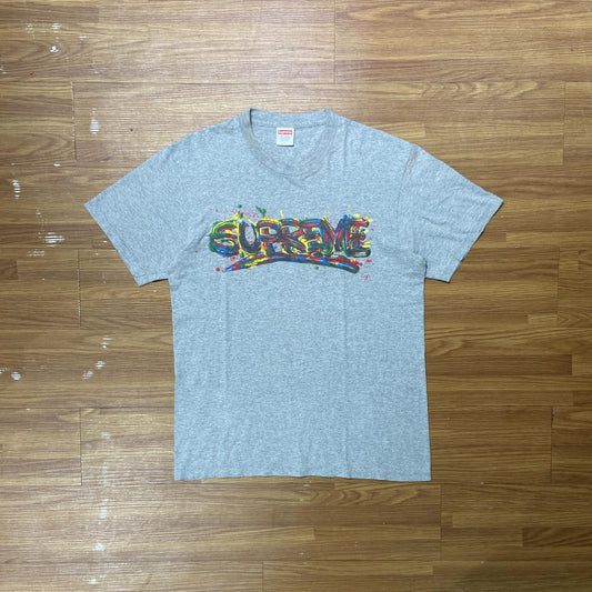 Supreme Paint Tee Heather Grey (Used)