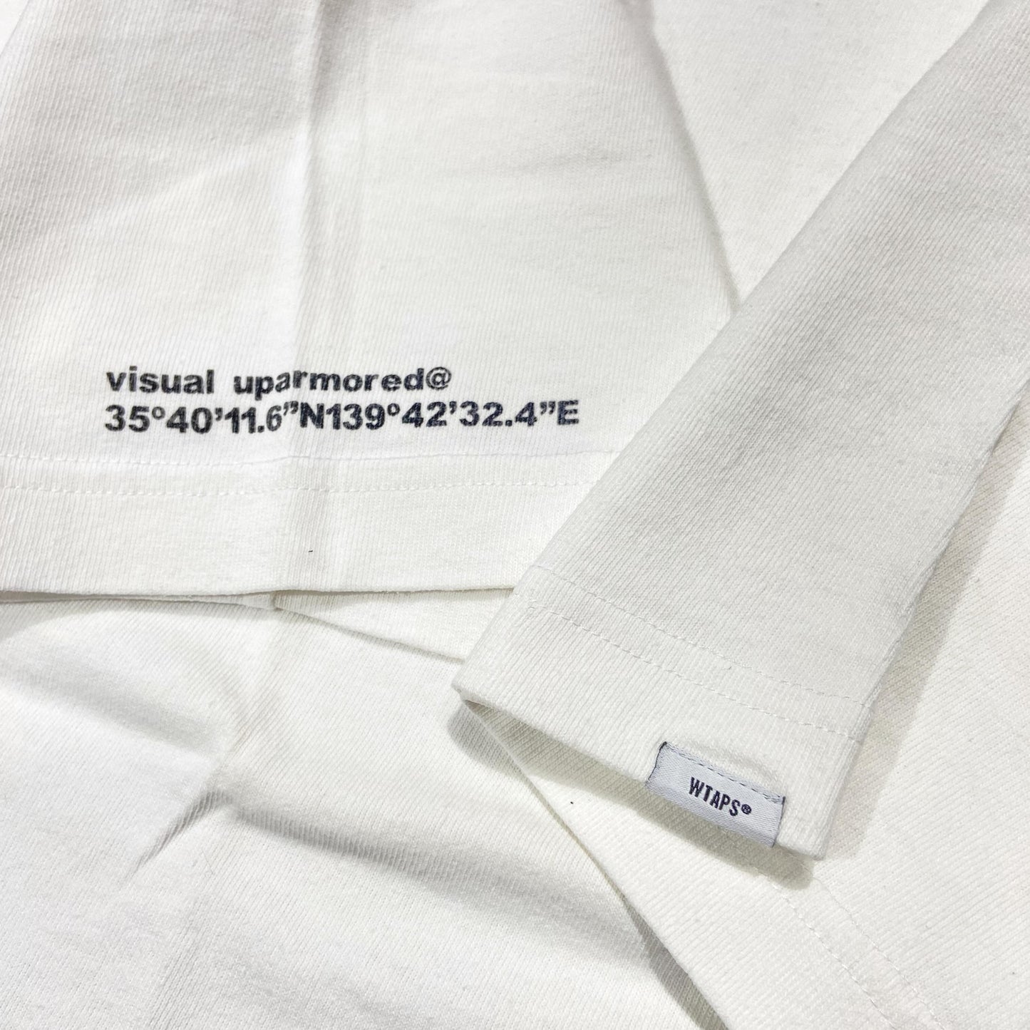 WTAPS FLAT 02 SS / CREWNECK COTTON. (Made in Japan) White (Used)