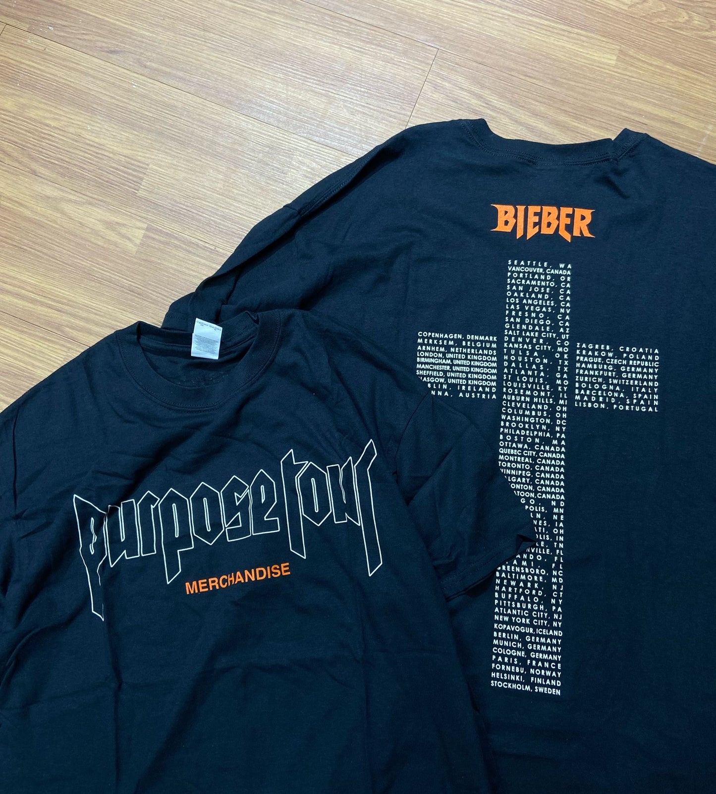 Justin Bieber Purpose Tour Merchandise Tee Black