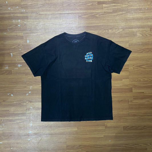 Anti Social Social Club ASSC x Fragment Design Logo Tee (Made in USA) Black  (Used)