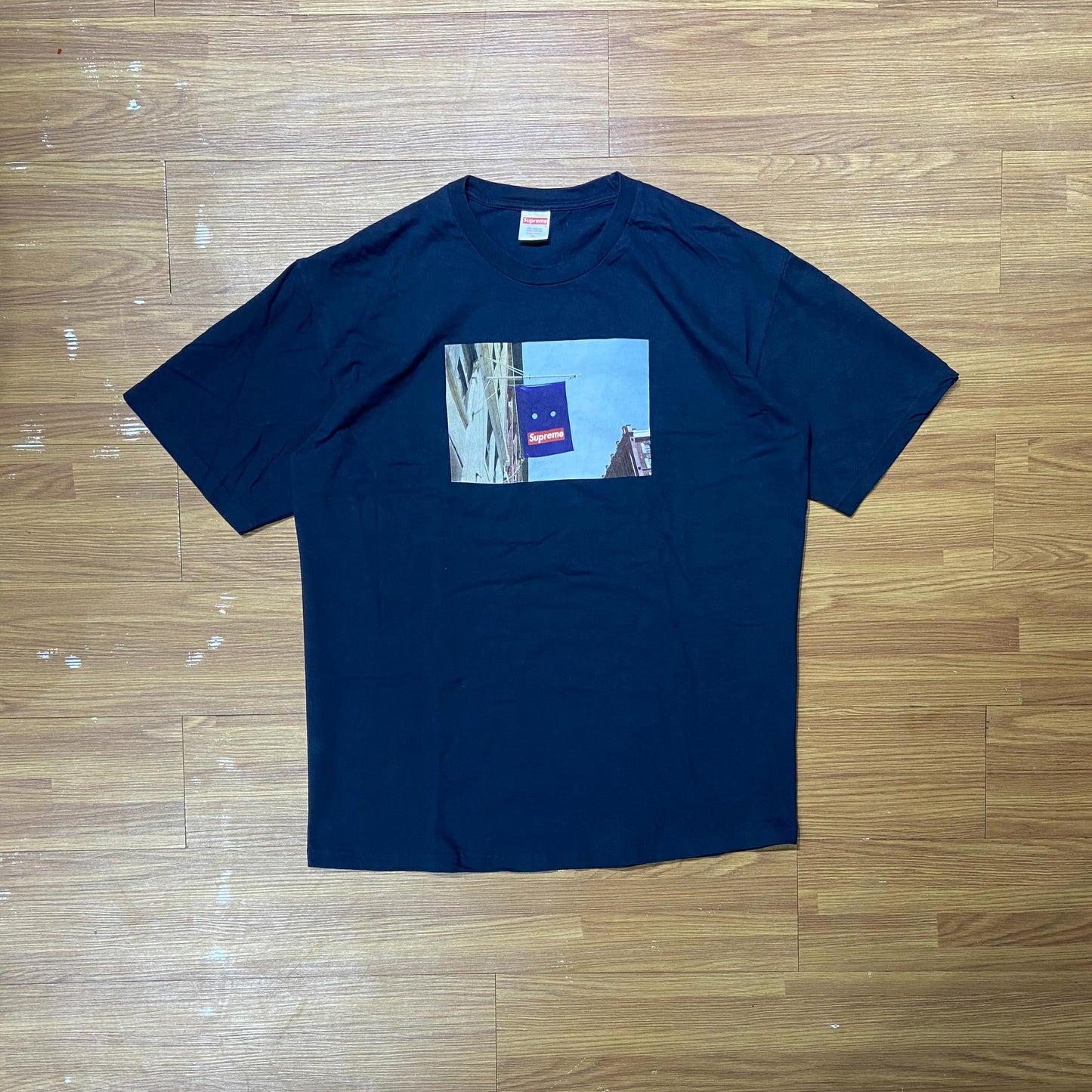 Supreme Banner Tee Navy (Display Item)