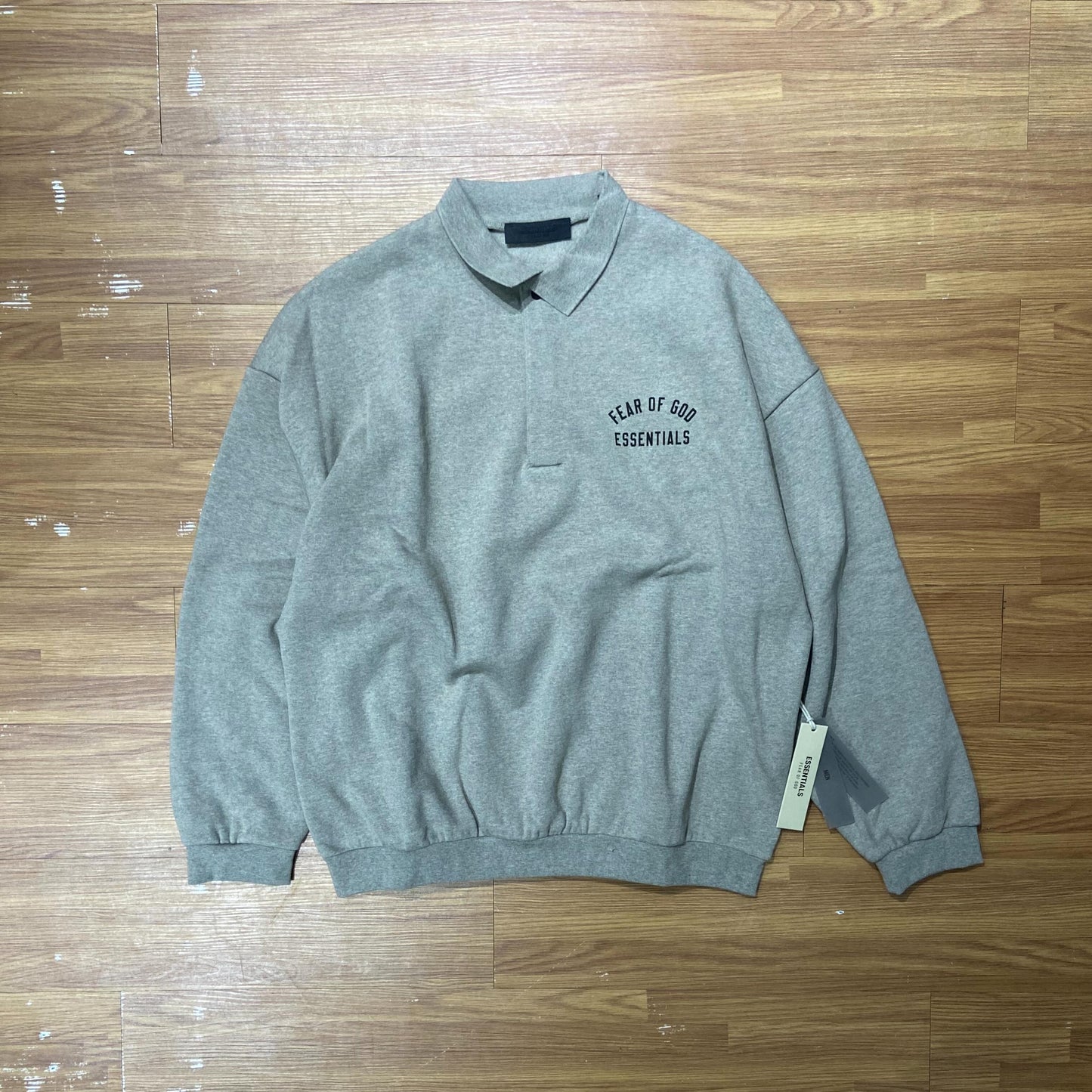 Fear Of God (FOG) Essentials Fleece Polo LS Dark Heather