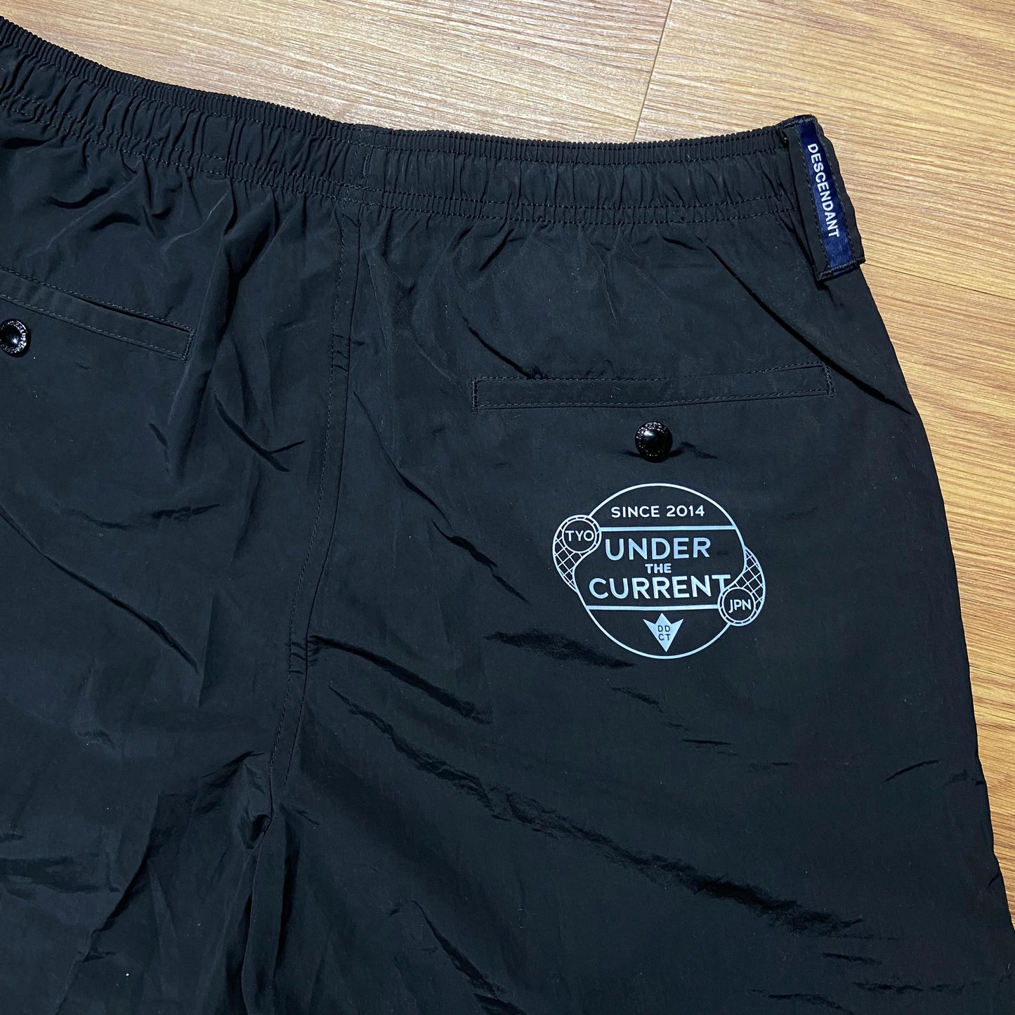 DESCENDANT SHORE NYLON BEACH PANTS (Made in Japan) Black(Display Item)