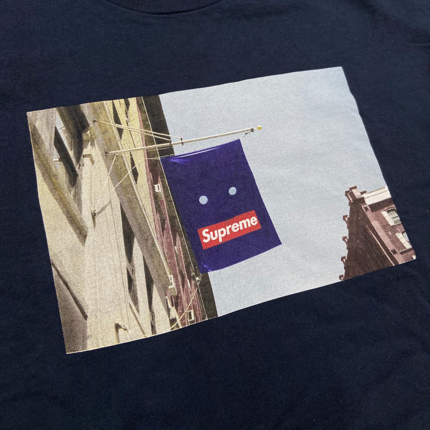 Supreme Banner Tee Navy (Display Item)