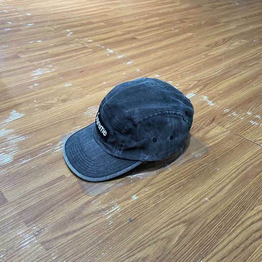Supreme Washed Denim Camp Cap (Made in USA) Black Denim
