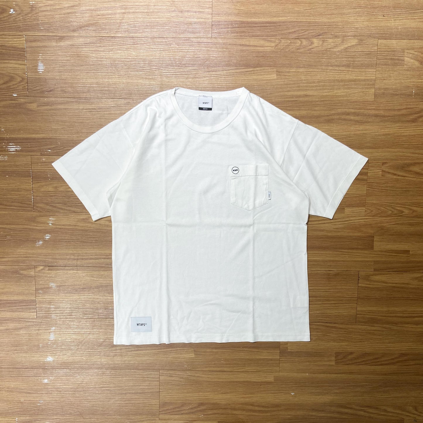 WTAPS BLANK 01 SS POCKET / TEE. COTTON (Made in Japan) White (Used)