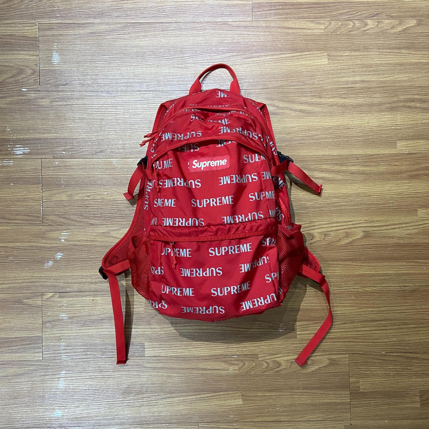 Supreme 3M Reflective Backpack Red (Used)