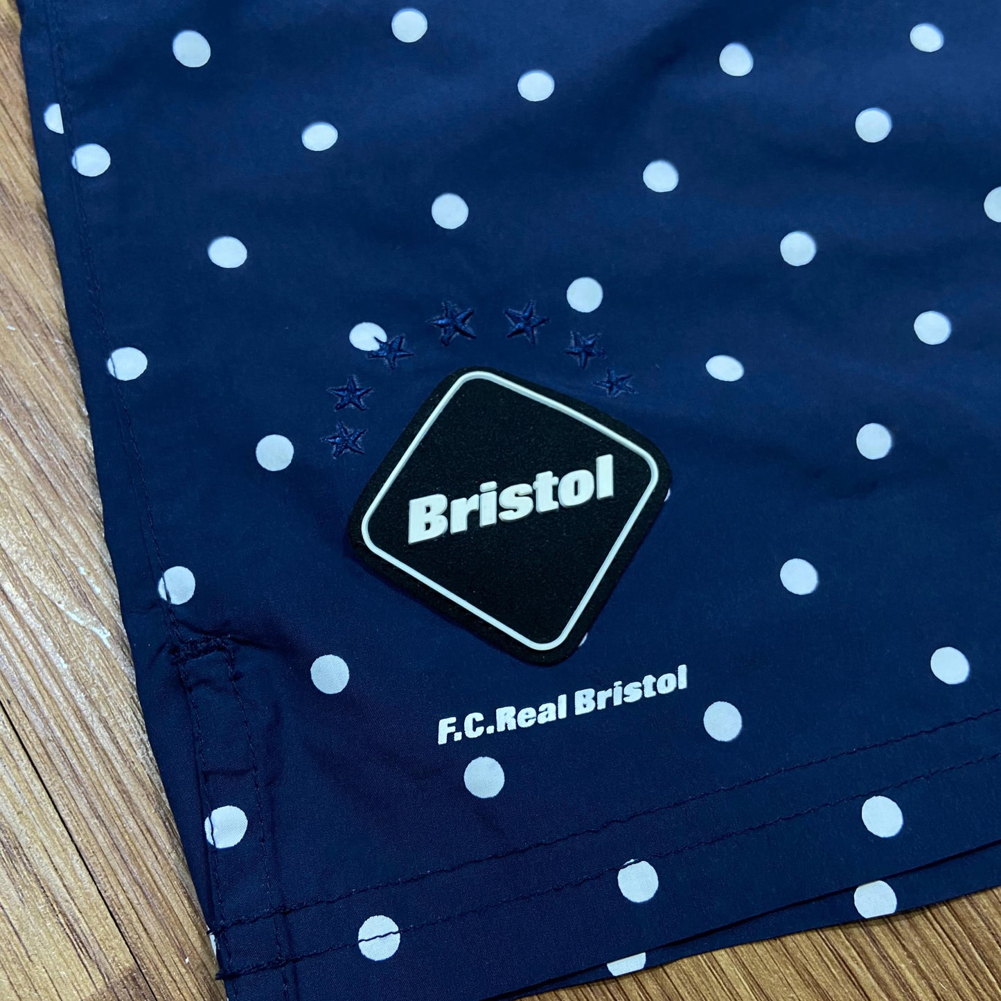 SOPH x F.C.Real Bistrol (FCRB) Bristol x Nike Polka Dot Beach Shorts Navy (Display Item)