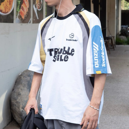 Preorder 預訂 Trouble Smile x Mizuno Polo Jersey White K2CA66I5