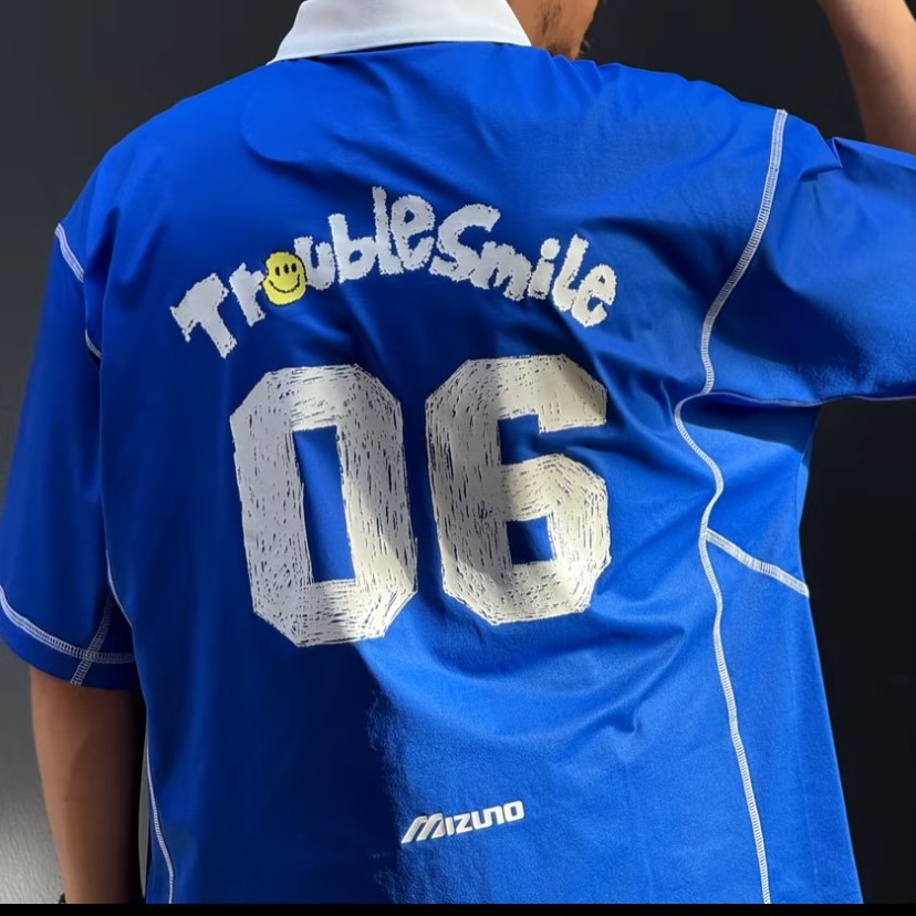 Preorder 預訂 Trouble Smile x Mizuno Polo Jersey “Blue” K2CA66I3