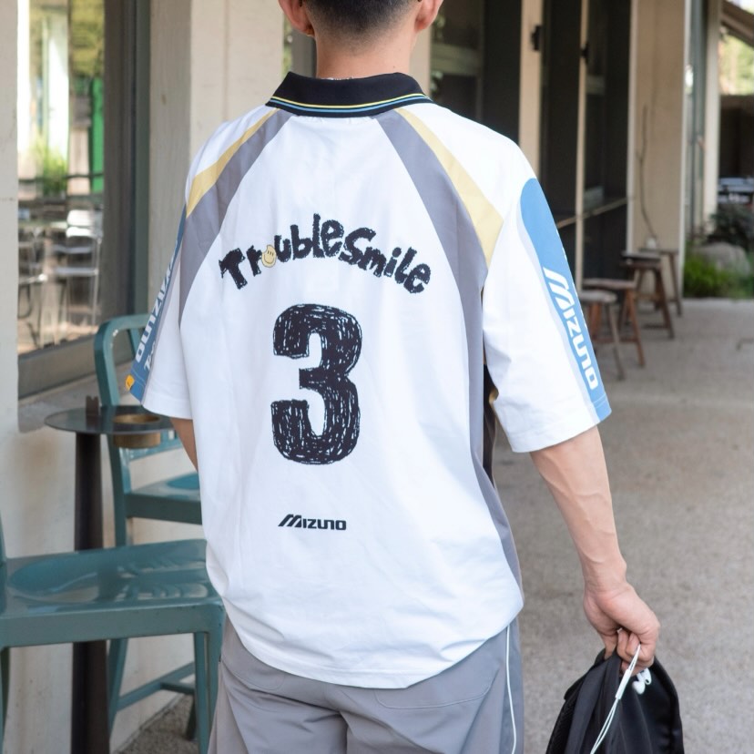 Preorder 預訂 Trouble Smile x Mizuno Polo Jersey White K2CA66I5