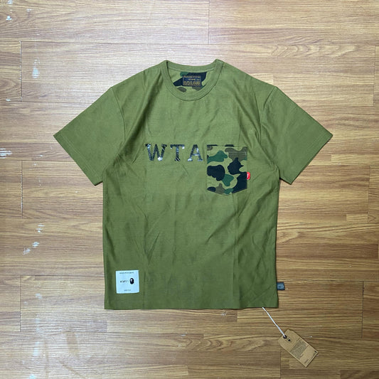 WTAPS x BAPE DESIGN CAMO POCKET SS / TEE. COPO. REVERSIBLE (Made in Japan) Olive Drab