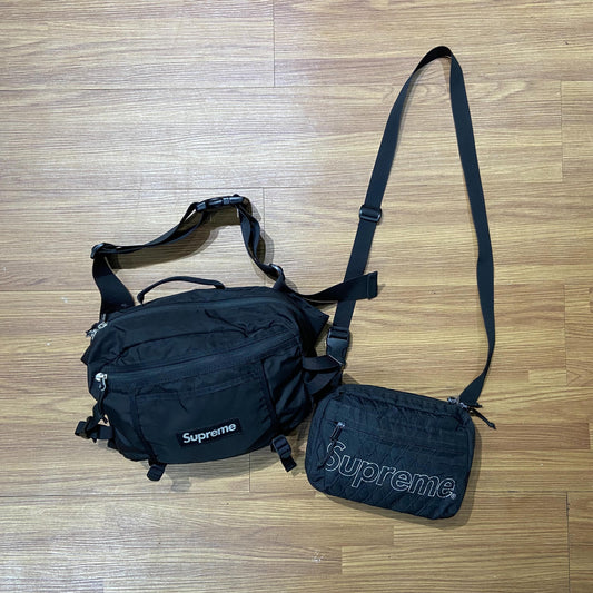 Supreme SS16 Waist Bag Black / FW18 Shoulder Bag Black (Used)