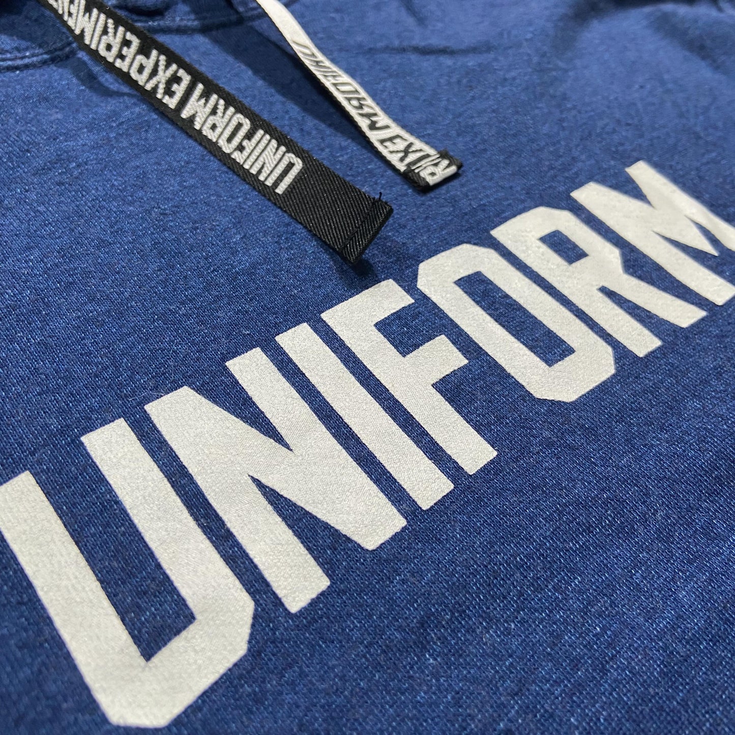 Uniform Experiment (UE) Splash Ink Hooded Sweatshirt (Made in Japan) Navy (Used)