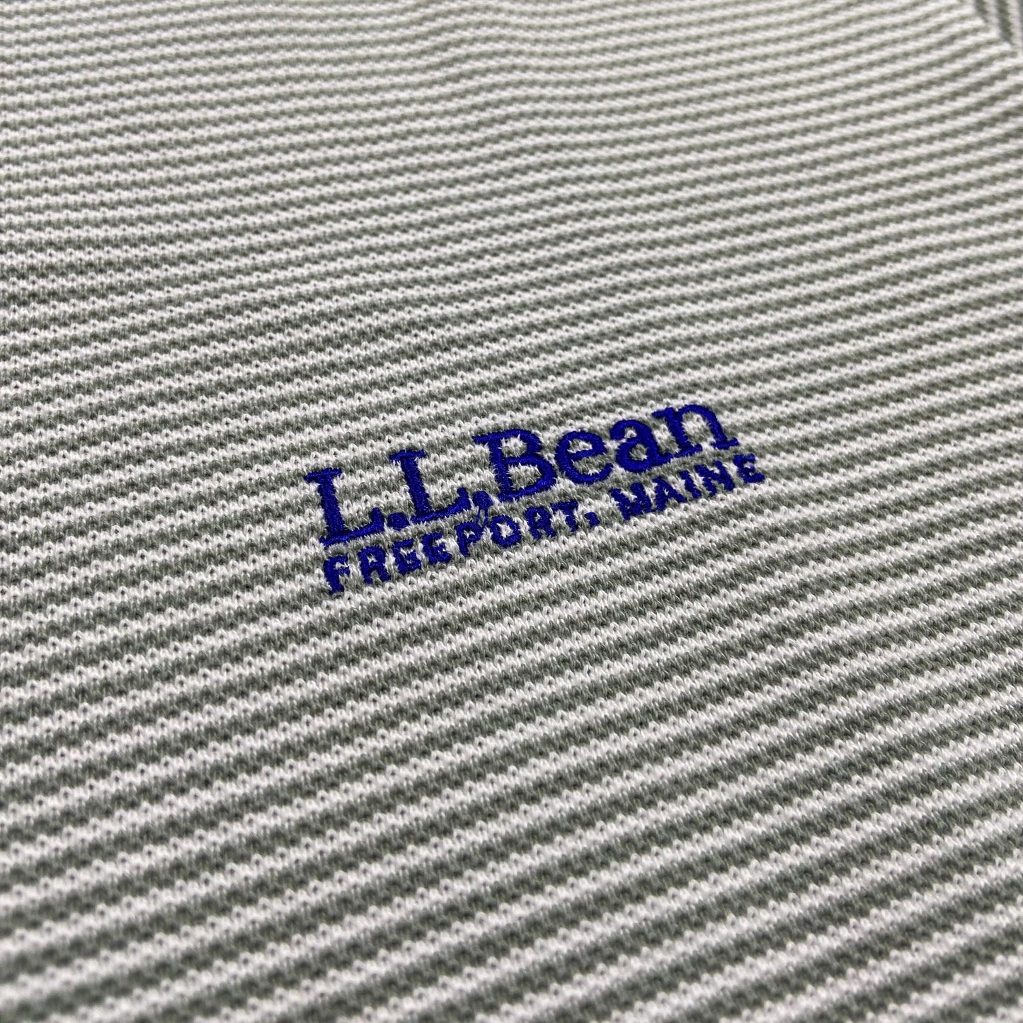 L.L.Bean Jacquard Striped SS Green (Display Item)