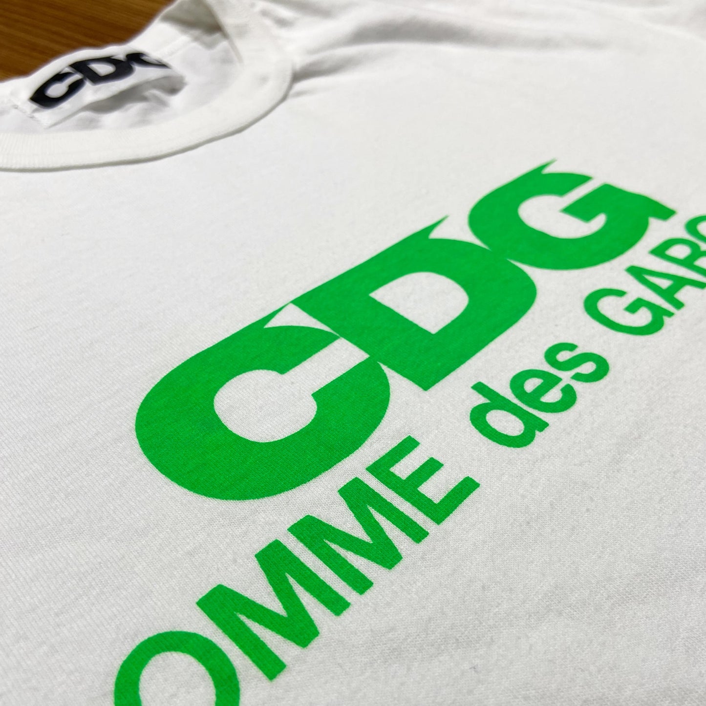 Comme des Garçons (CDG) CDG Scripts Tee (Made in Japan) White (Used)