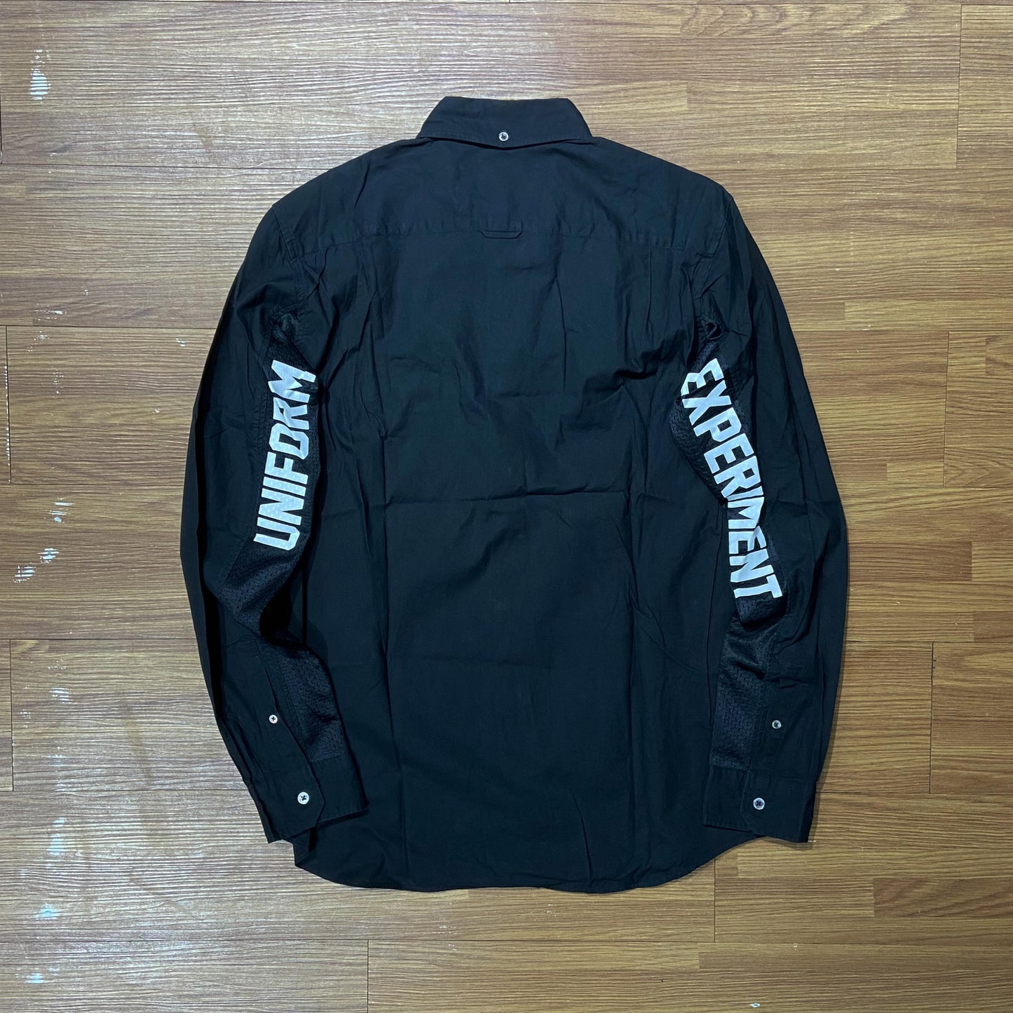 Uniform Experiment (UE) Mesh Sleeve Shirt LS (Made in Japan) Black (Used)