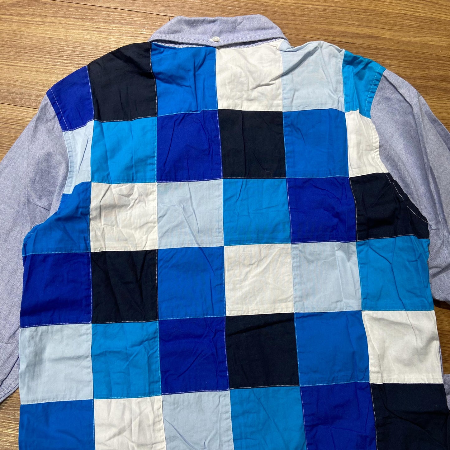 Uniform Experiment (UE) Back Panel Color Chart B.D. Shirt LS (Made in Japan) Navy (Used)