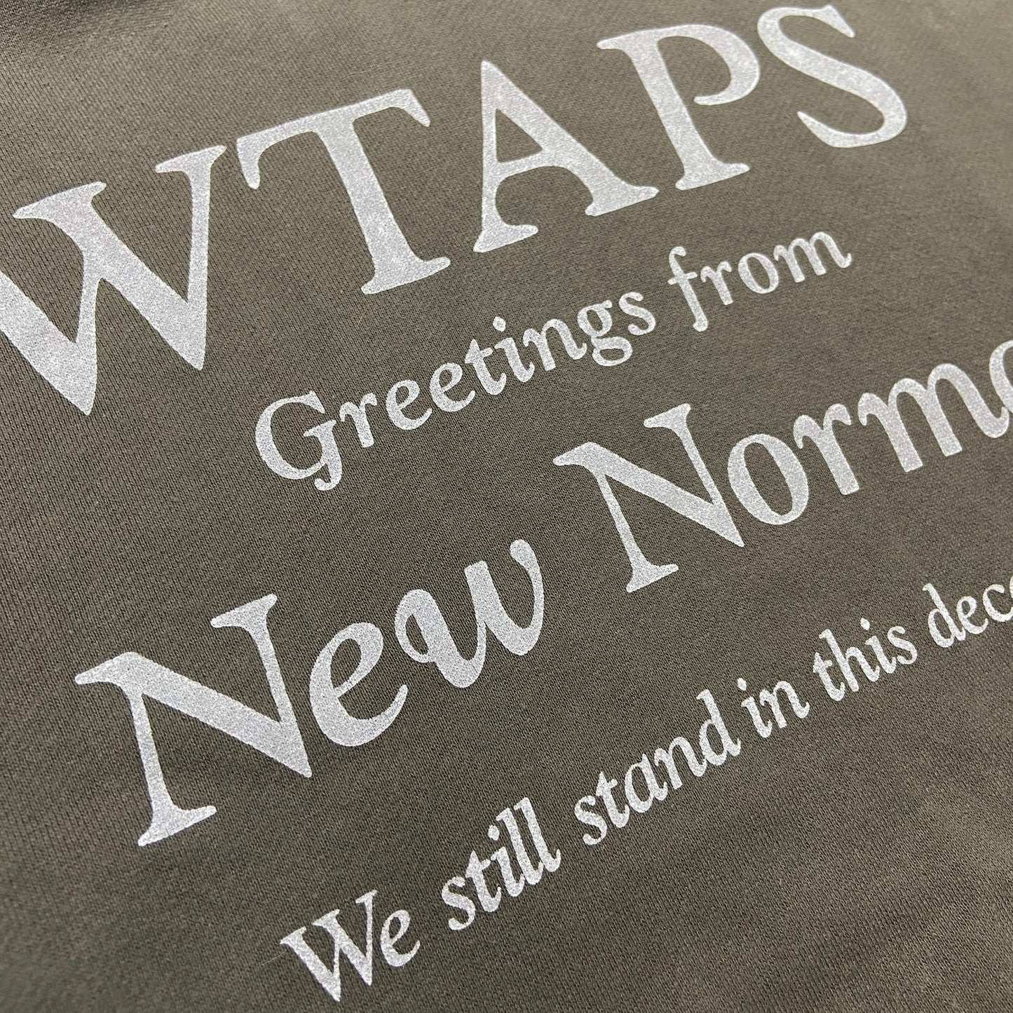 WTAPS NEW NORMAL HOODY / COTTON. SWEAT. (Made in Japan) Olive Drab (Display Item)