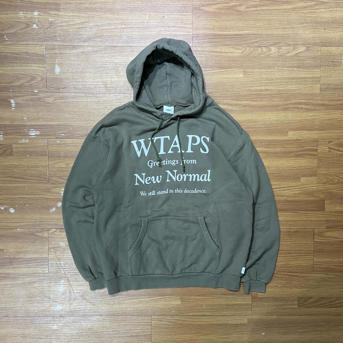 WTAPS NEW NORMAL HOODY / COTTON. SWEAT. (Made in Japan) Olive Drab (Display Item)